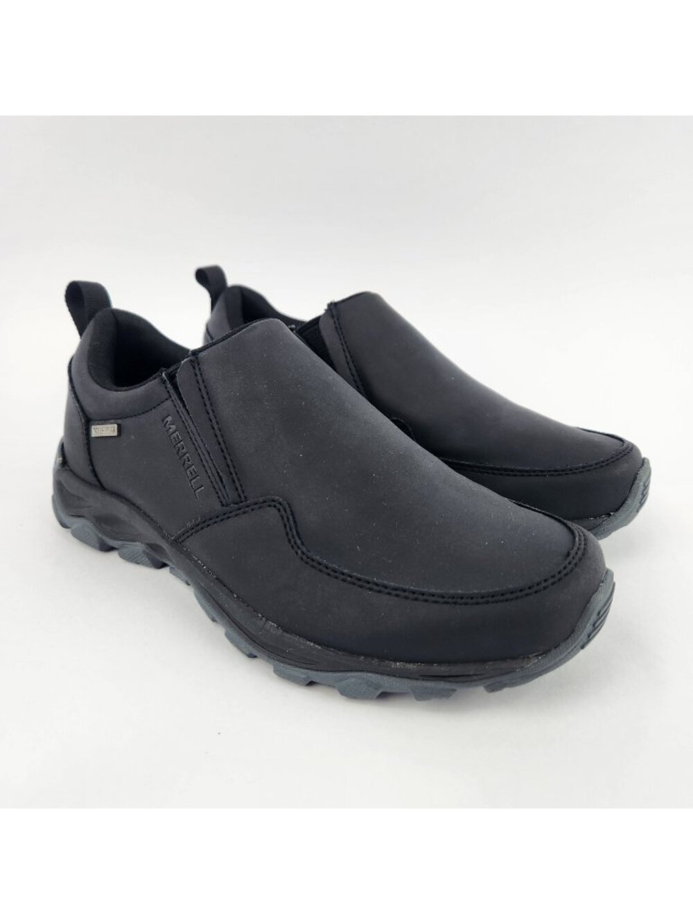 Merrell Men's Moc Black Nubuck Leather Slide On Shoes Size 6.5